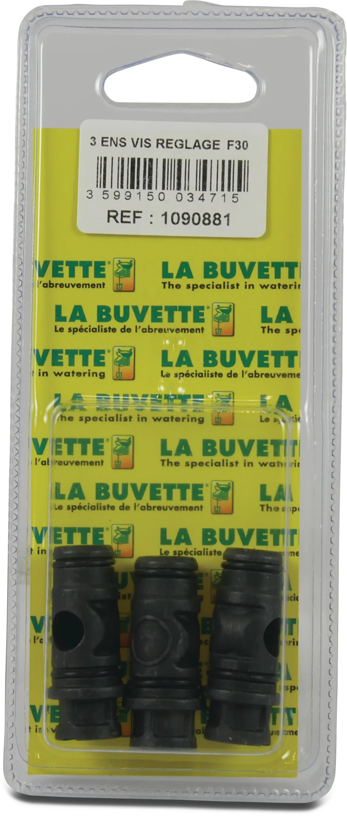 La Buvette Schroef flowregeling voor F 30 in blister van 3 stuks (1090881)