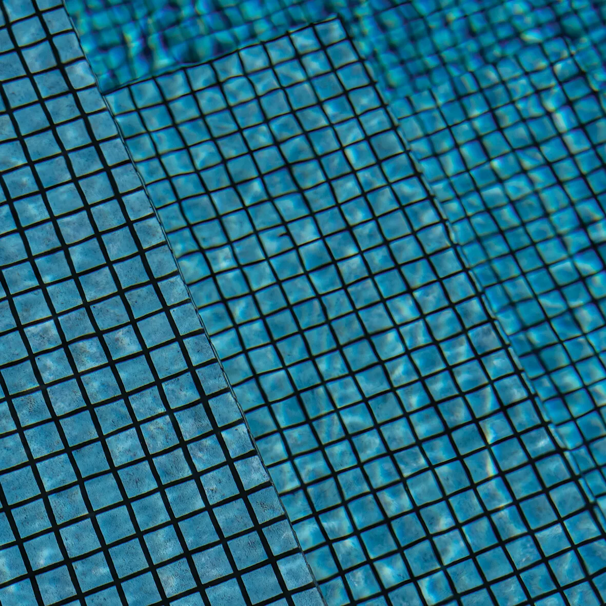 OgenFlex Schwimmbadfolie 25m type 3D Premium Matrix Blue black strip 1.65m
