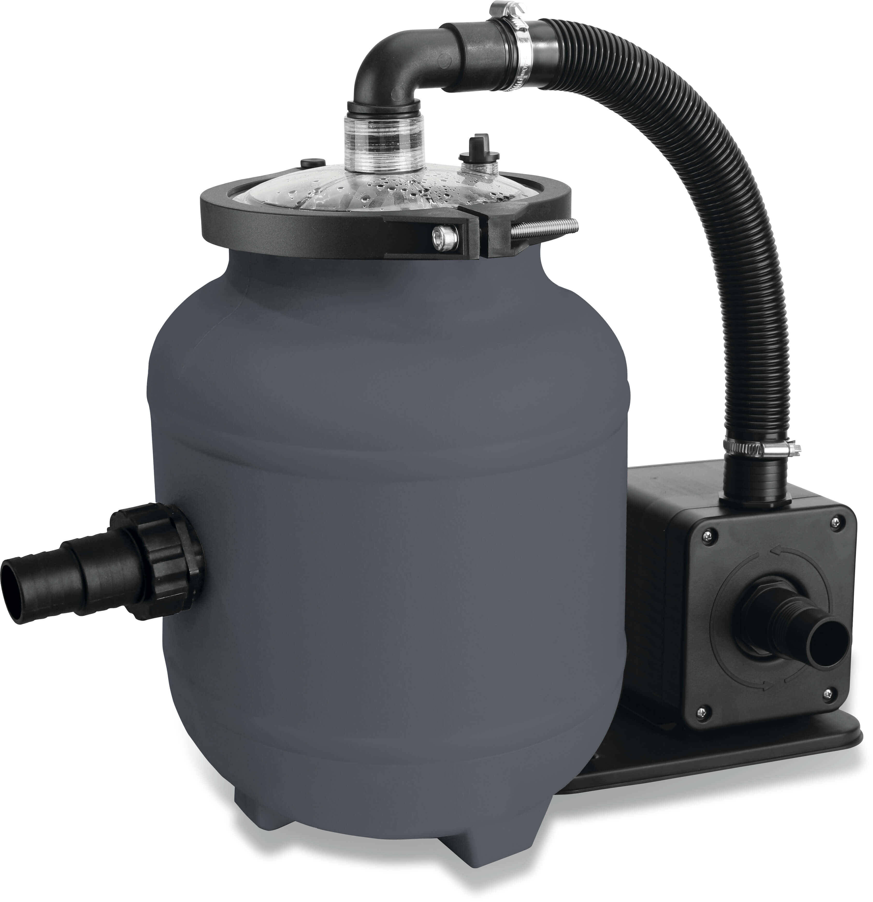 Kit de filtration HDPE 32-38 mm embout 2bar 230VAC gris 12,5ltr type EZ clean Aqualoon
