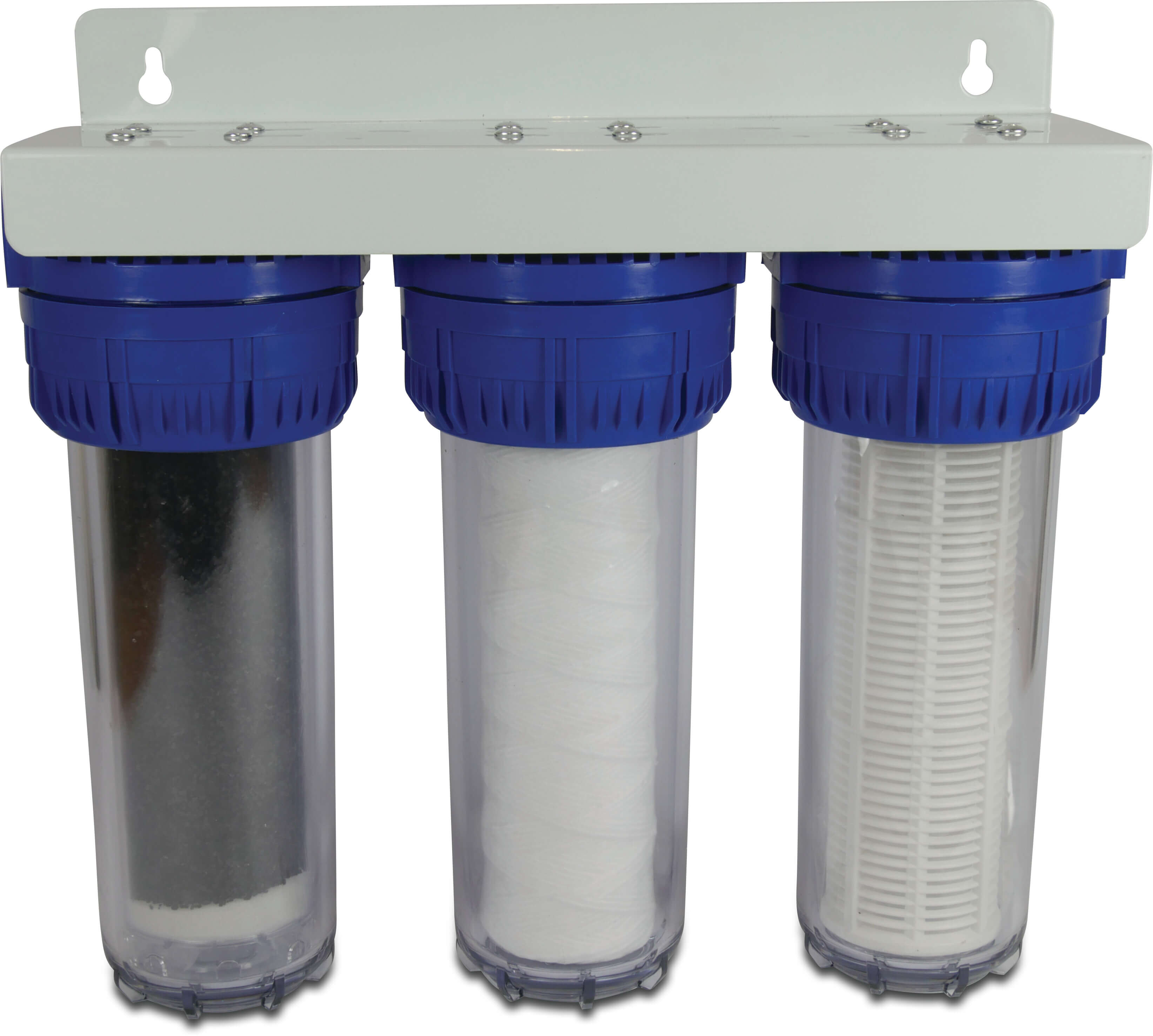Profec Wasserfilter 10" Kunststoff 3/4" Innengewinde 8bar 60micron Polyestergaze type Triplex