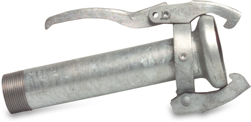 Quick coupler adaptor steel galvanised 50 mm x 1 1/2" female part Perrot x male thread type Perrot