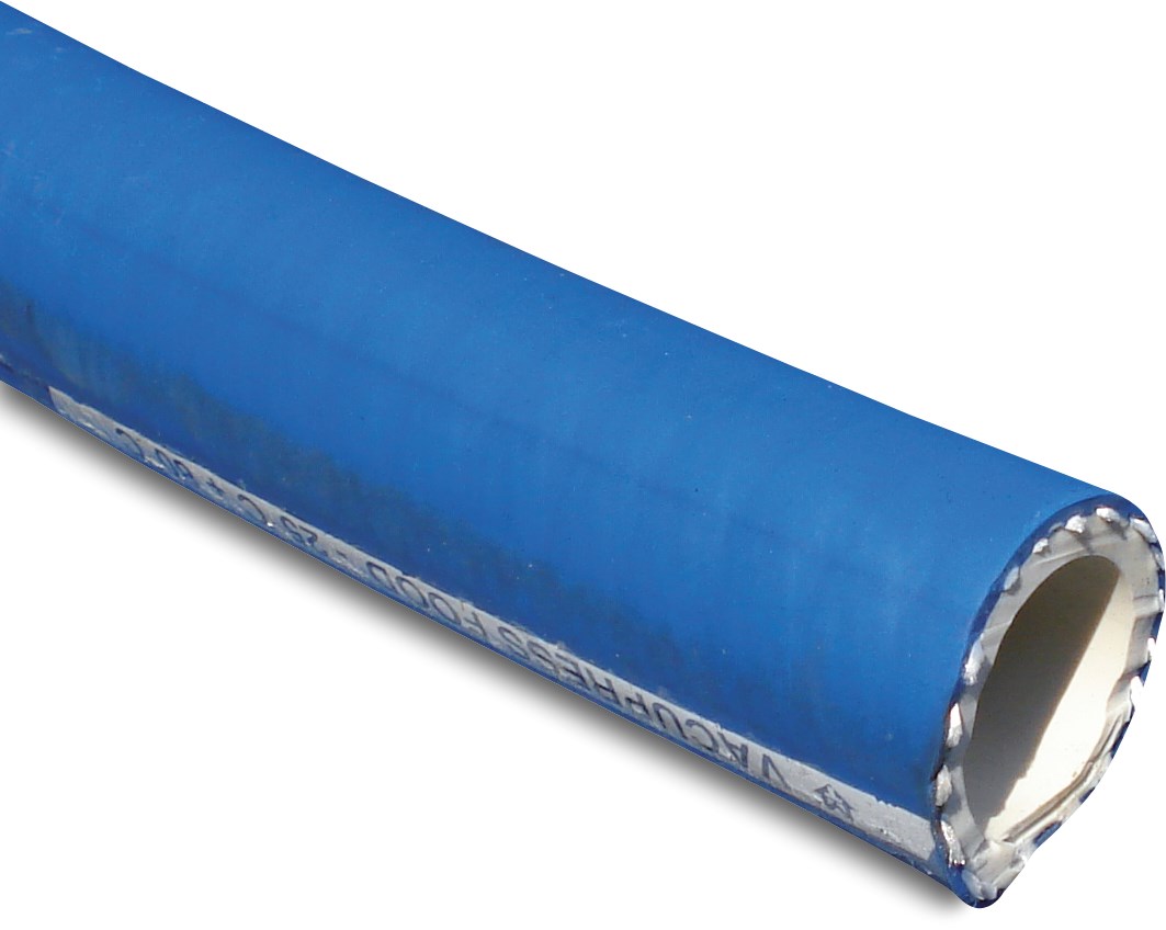 Merlett Zuig-/persslang rubber 25 mm 14bar blauw 60m type Vacupress Food