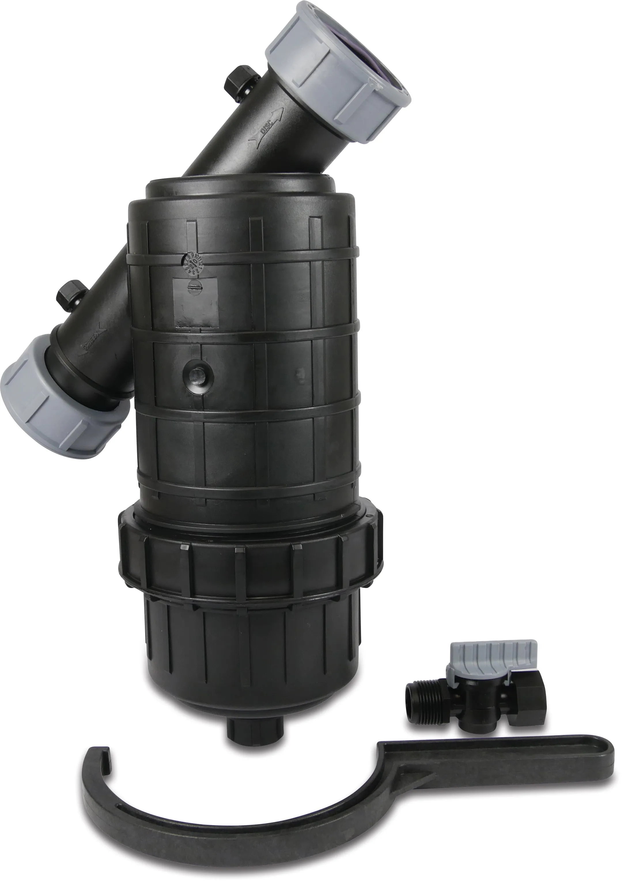 Tavlit Manual filter PP 1 1/2" female thread 10bar 200micron stainless steel gauze type Eitan
