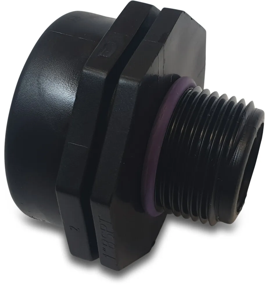 Tavlit Spetsmuff PP 1" utvändig gänga x invändig gänga 10bar type Self Seal