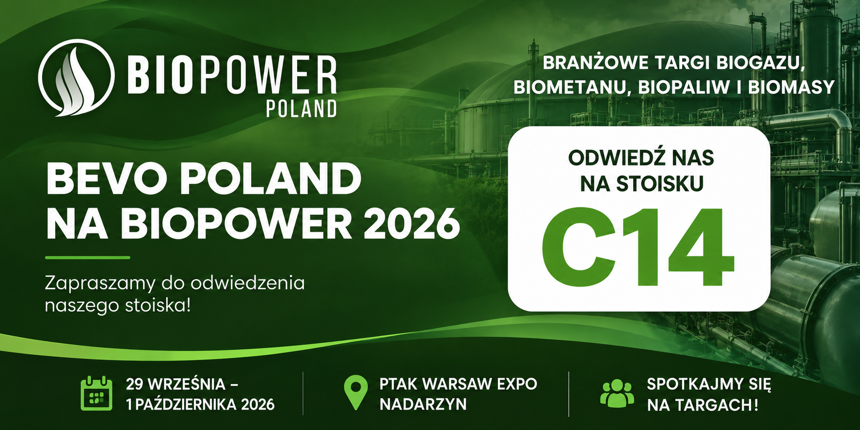 BioPower 2026 – Bevo Poland na stoisku C14