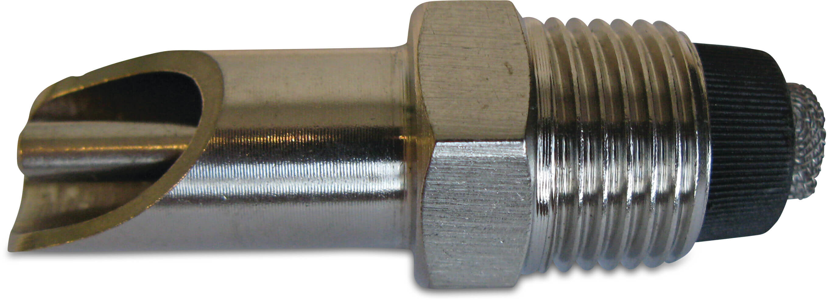 Suttebideventil rustfri stål 1/2" udvendig gevind 69 mm