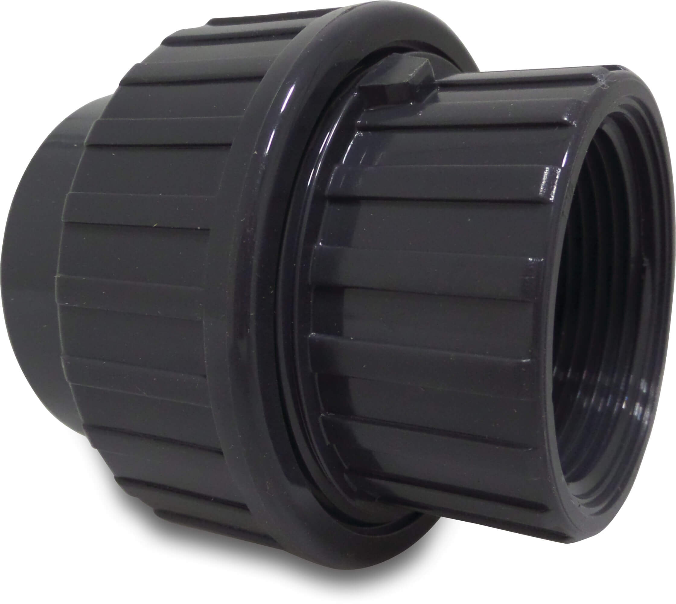 Profec Verschraubung PVC-U 63 mm x 2" Klebemuffe x Innengewinde 10bar Grau