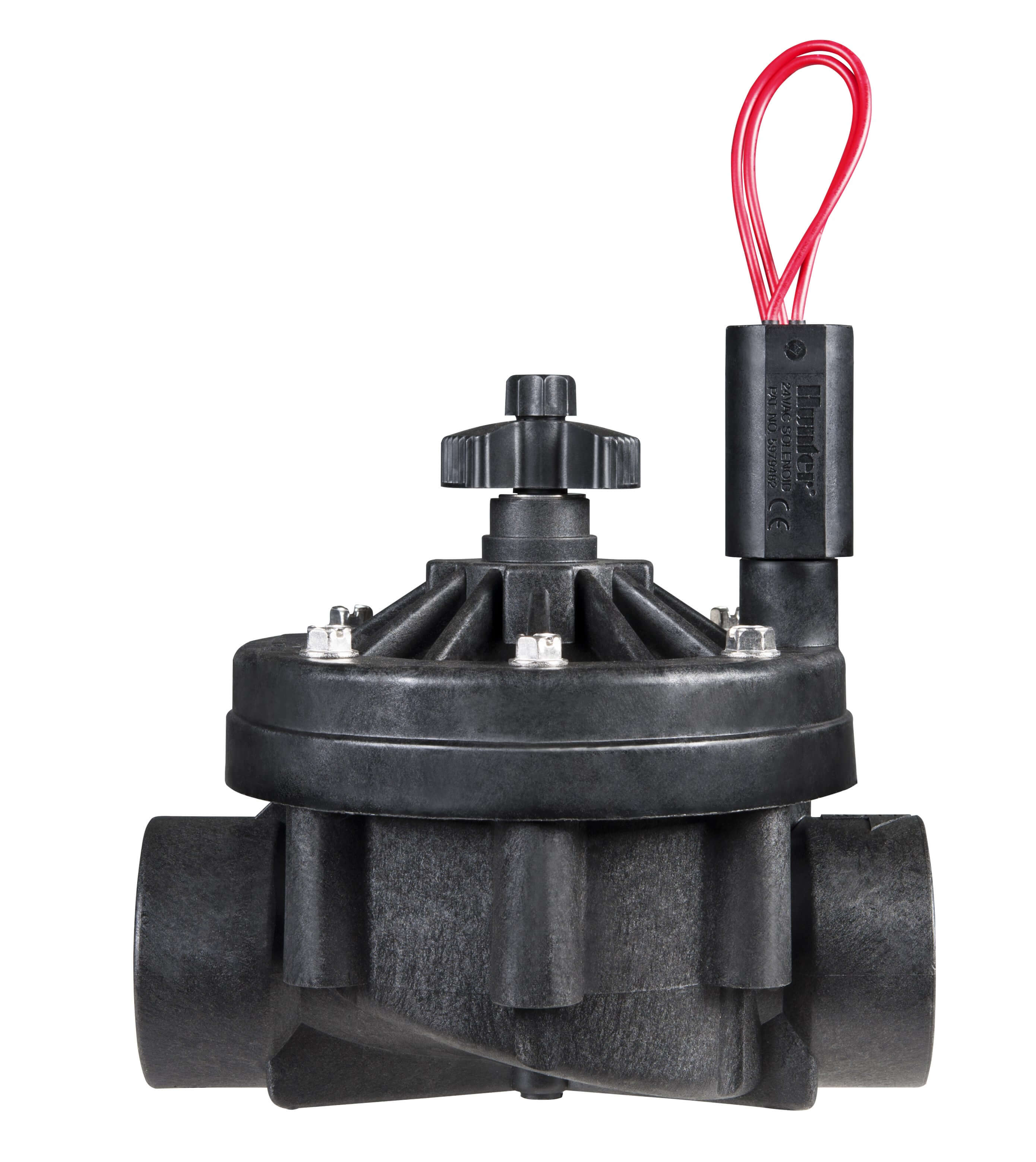 Hunter Solenoid valve glass-filled nylon 1" female thread 15bar 24VAC type 101-GB with flow control