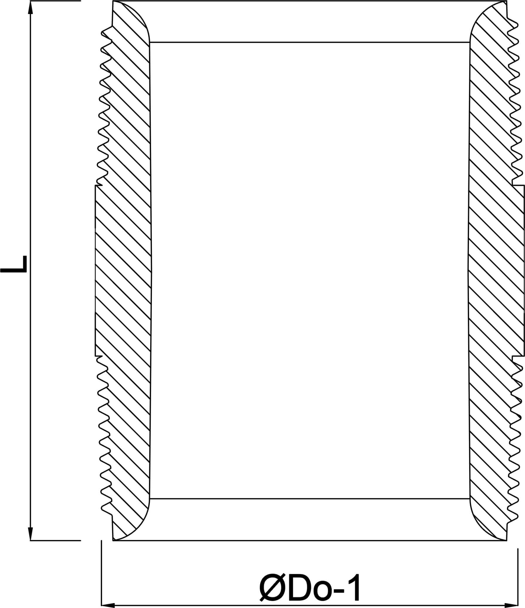 Profec Tube fileté laiton 1 1/2" filetage mâle 40bar 1000 mm
