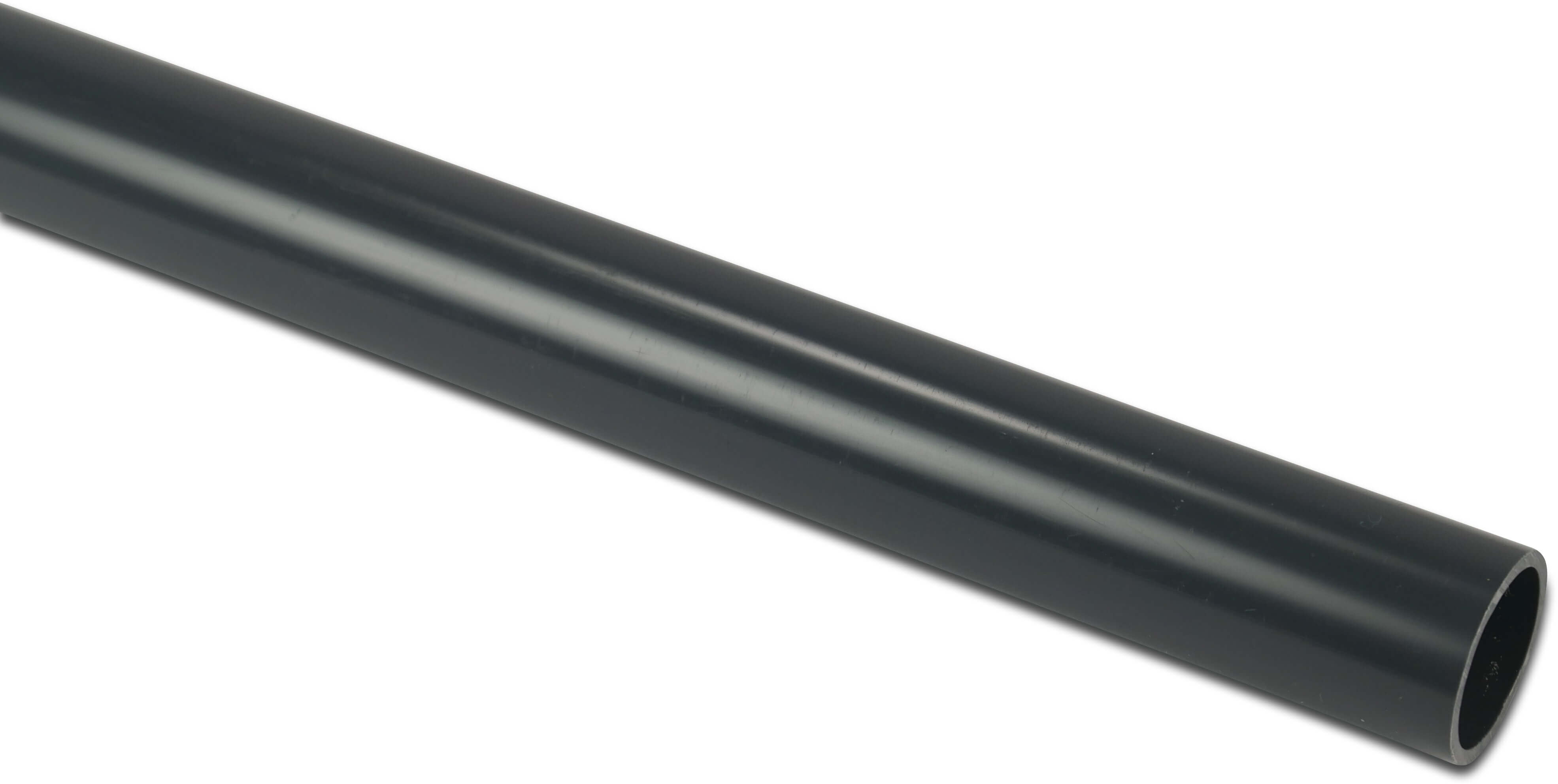 Pressure pipe PVC-U 3/4" imperial plain 16bar Class E-PN 15 grey 3m
