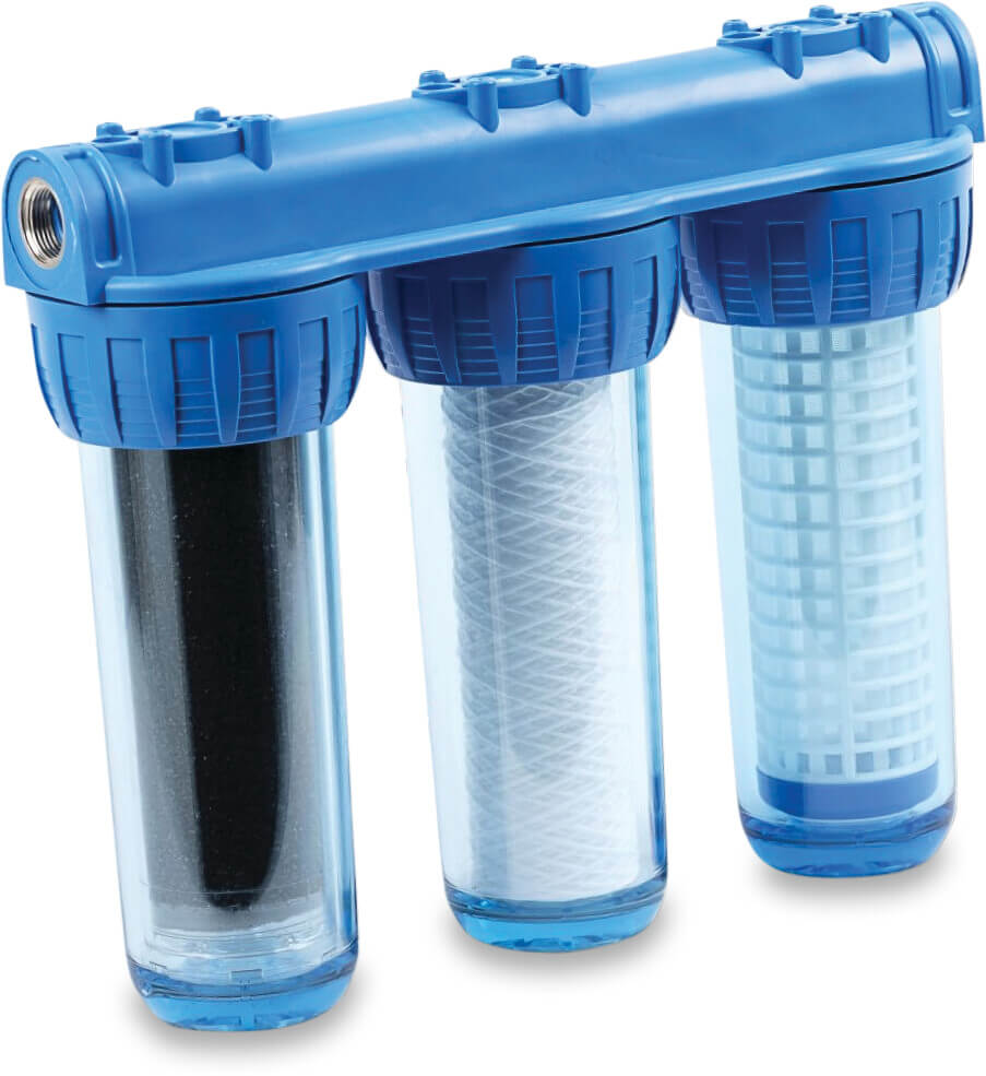 Profec Water filter with cartridge and key 3/4" type Triplex
