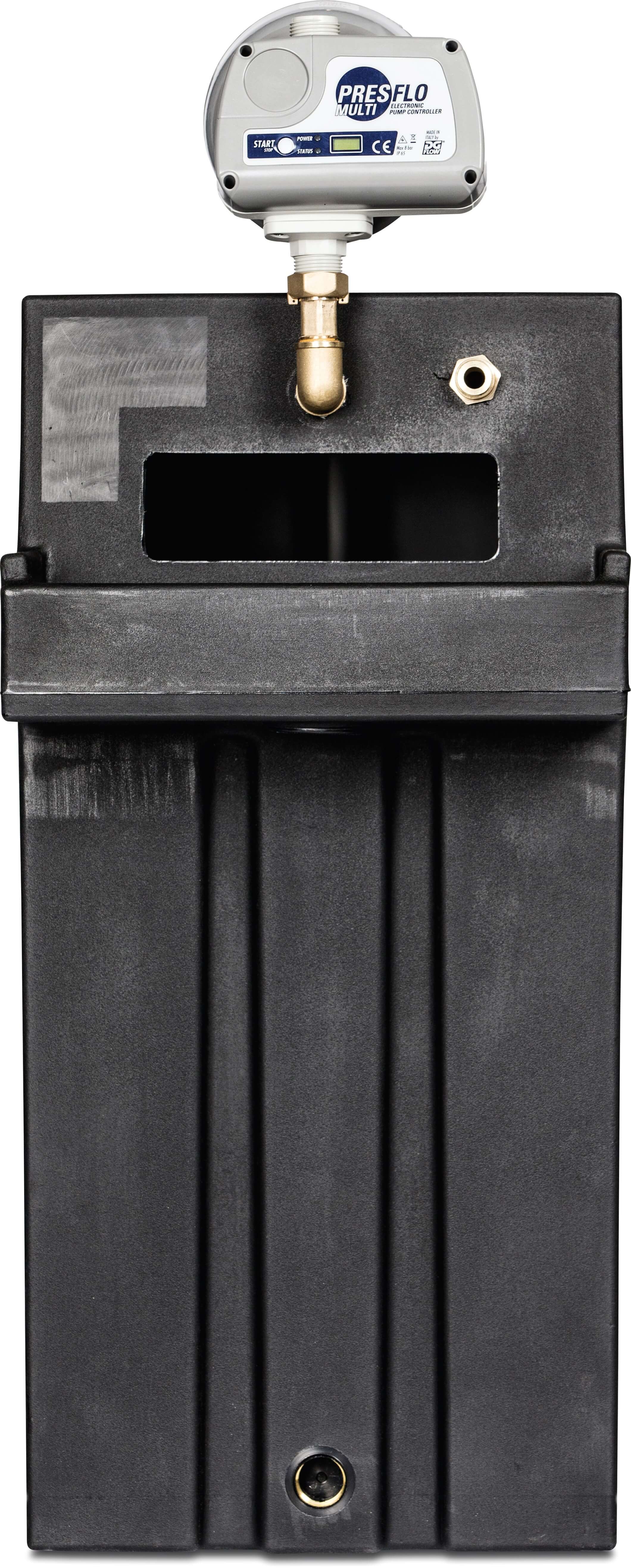 Zulaufbehälter 3/4" x 1" Außengewinde 230VAC BELGAQUA type Hecaton mit Minisub & Presflo-Multi