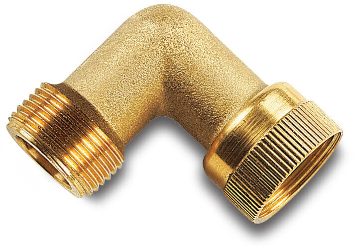 Swivel elbow 90° brass 1" female thread x male thread type with O-ring