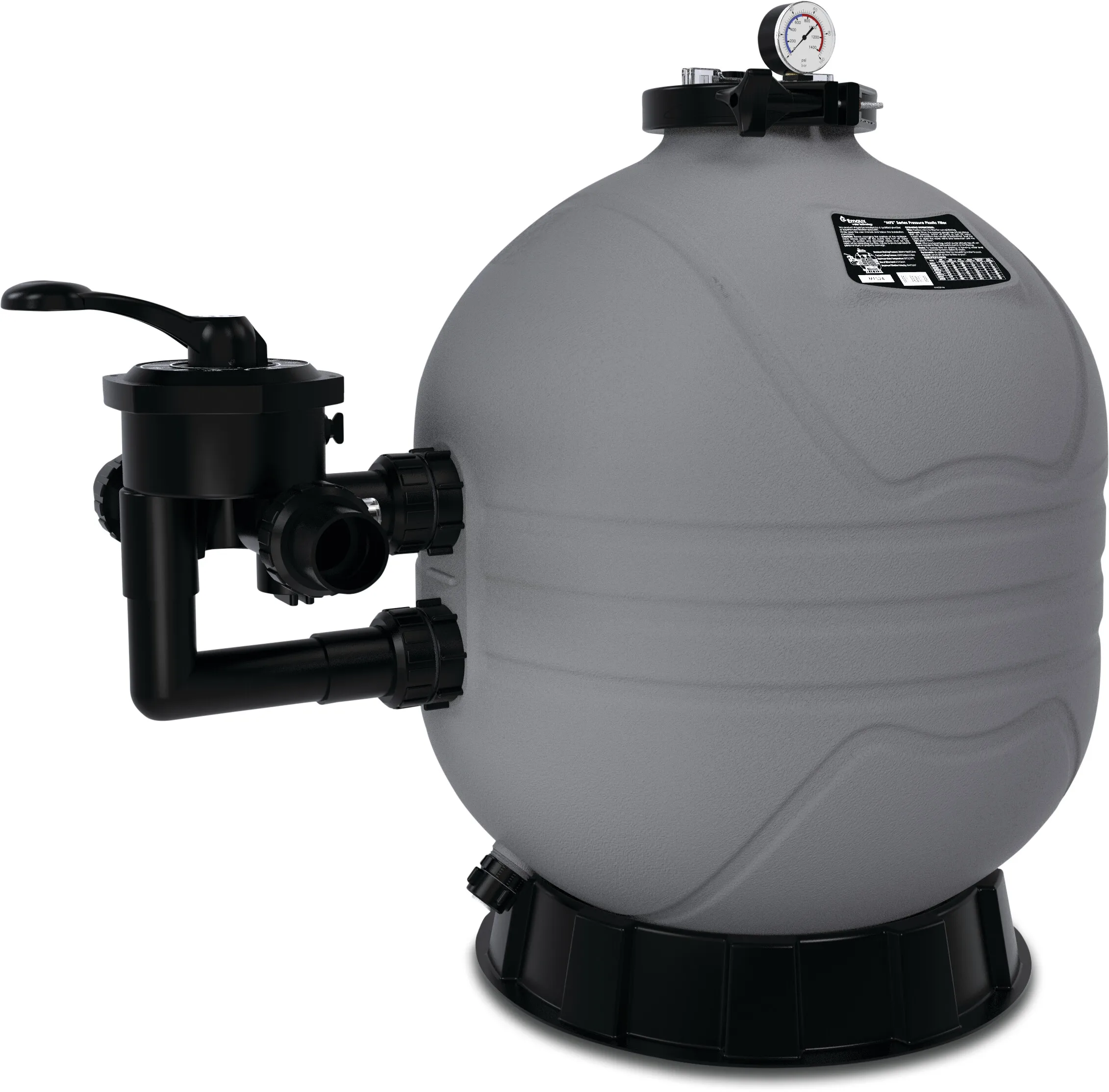 Flotide Sandfilter HDPE 50 mm / 1 1/2" Metrisch/Imperial Klebemuffe 2,8bar Grau Typ MFS20