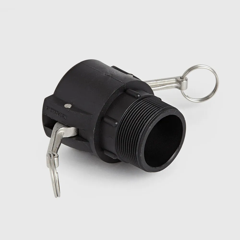 Schnellkupplung PP 1 1/2" M-Teil Kamlock x Außengewinde 6bar Schwarz Typ Kamlock B
