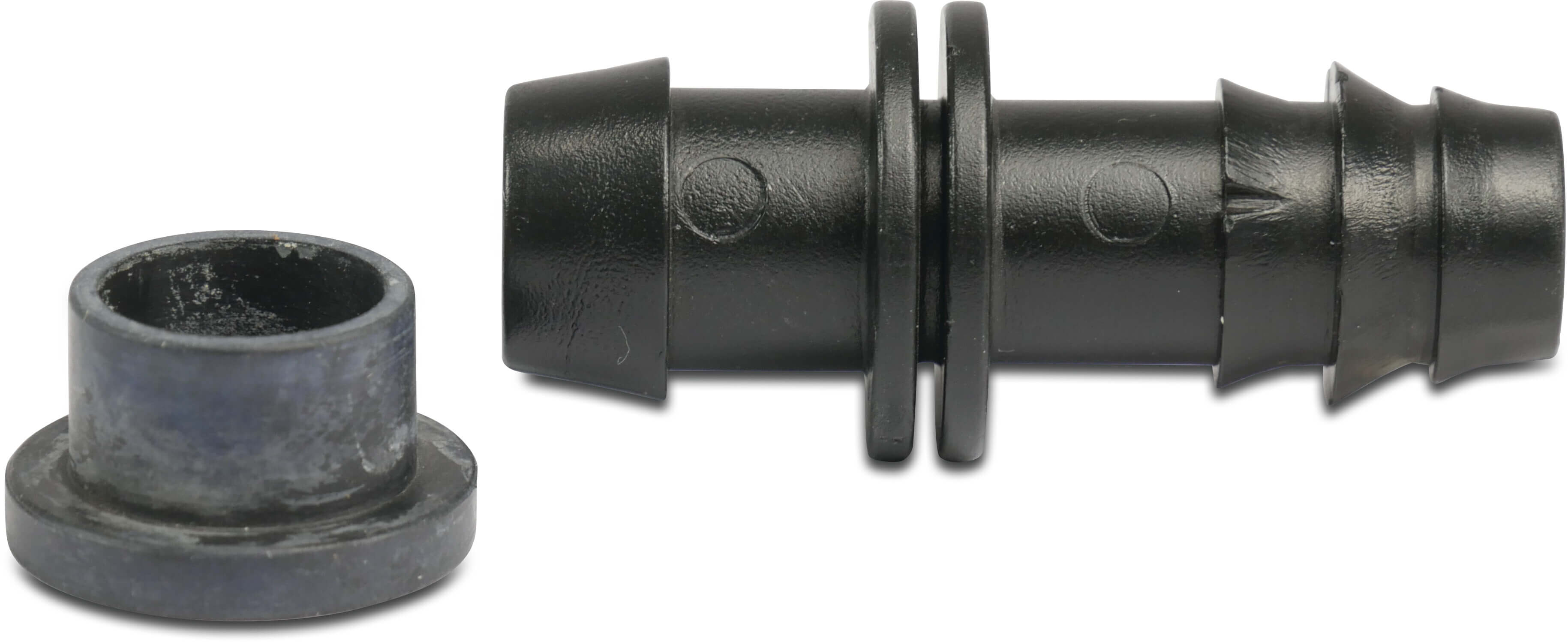 Branch connector POM 12 mm x 20 mm push-in x barbed 4bar black