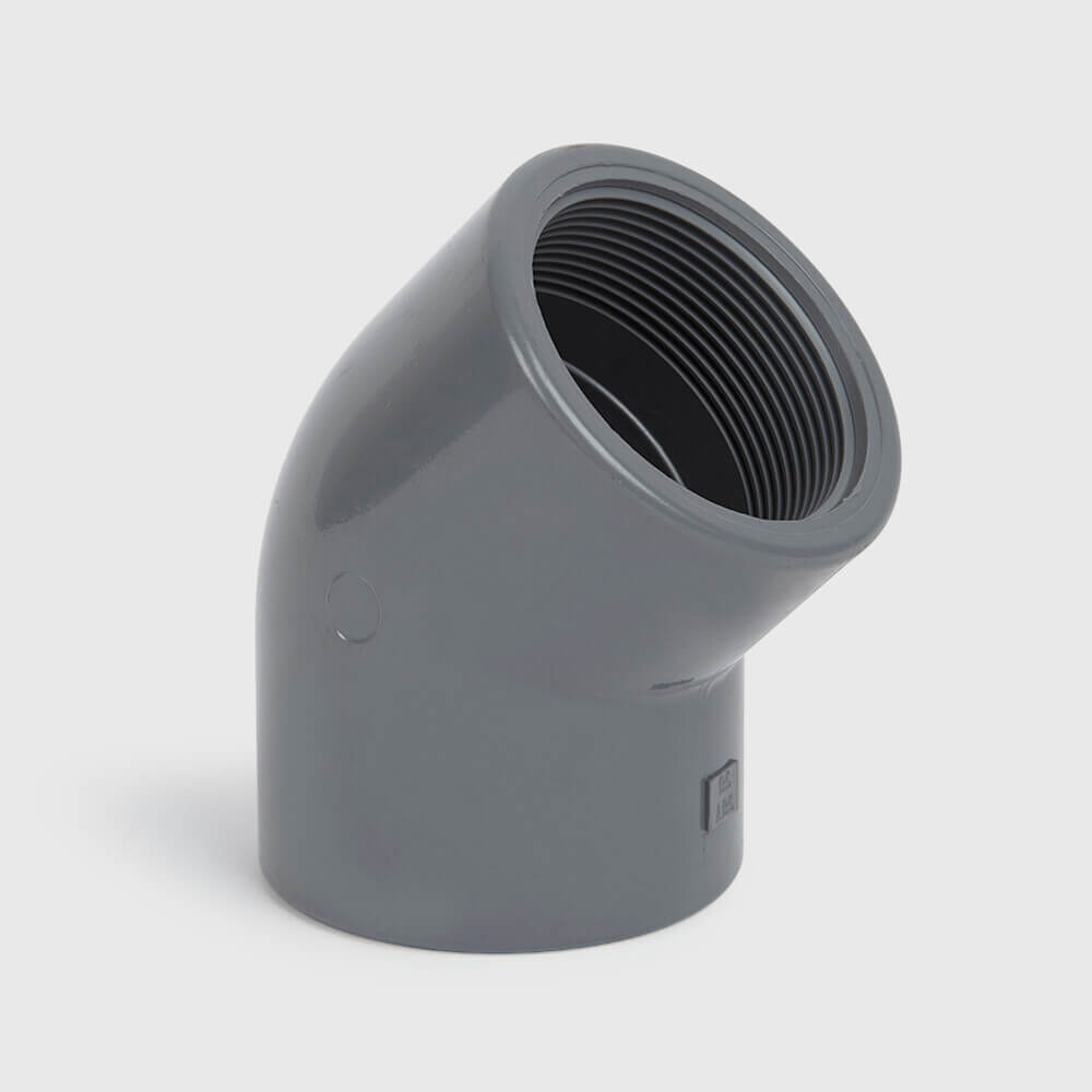 Comer Knie 45° ABS 1" imperial lijmmof x binnendraad