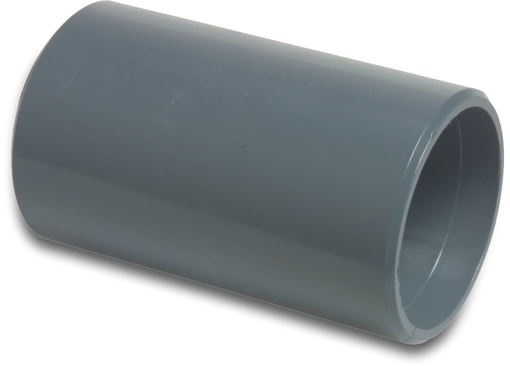 Profec Muffe PVC-U 50 mm Klebemuffe 16bar Grau