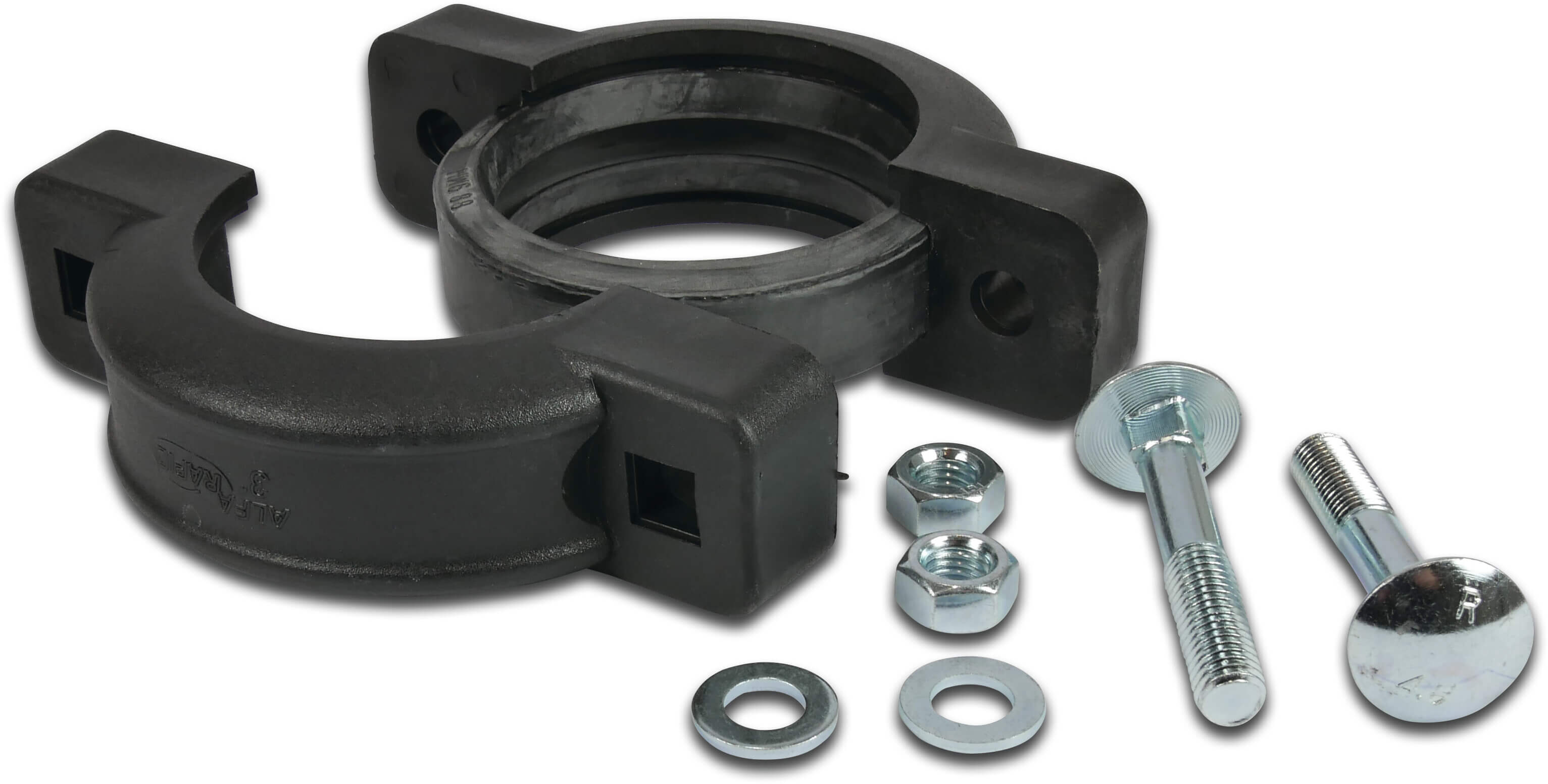 Pipe clamp PA glass fibre reinforced 3"