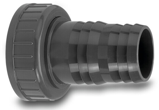 VDL 2/3 Schlauchtülle PVC-U 1" x 20 mm Innengewinde x Schlauchtülle Grau