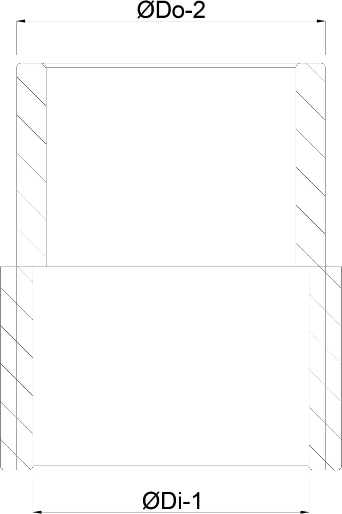 Socket PVC-U 1 1/2" imperial glue socket x imperial glue spigot 16bar white