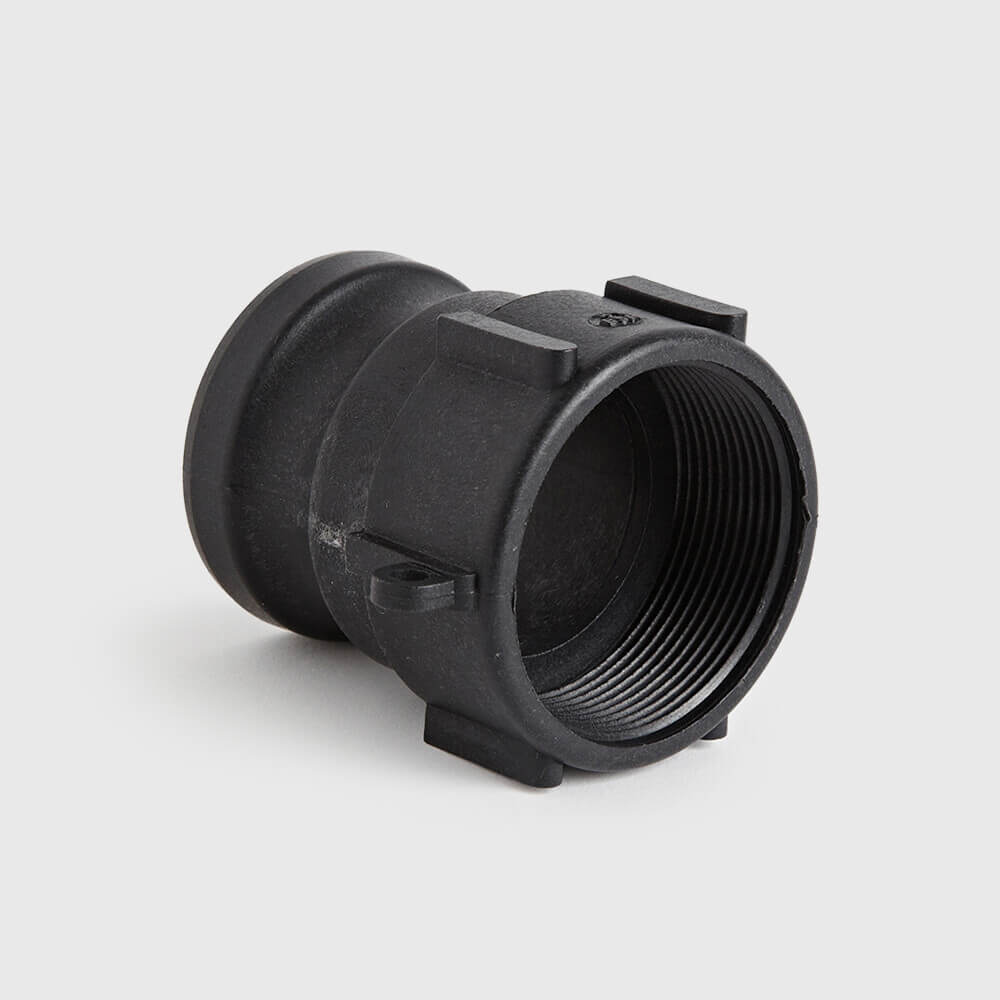 Quick coupler PP 2" male part Camlock x female thread 6bar black type Camlock A