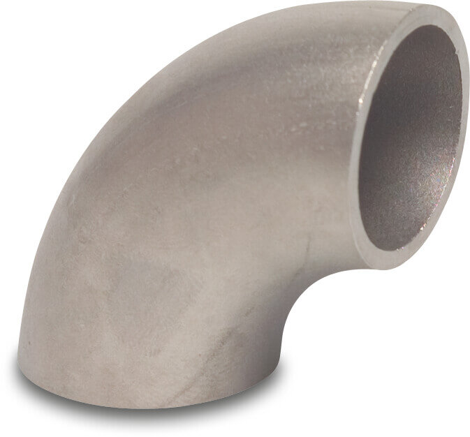 Svetsböj 90° rostfritt stål 316 114,3 mm x 114,3 mm x 2,0 mm svetsning 35bar