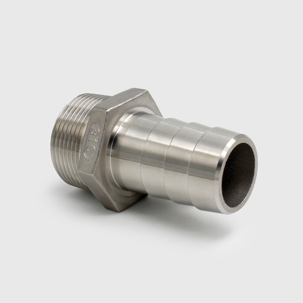 Profec Schlauchtülle Edelstahl 316 1" x 26 mm Außengewinde x Schlauchtülle 50bar