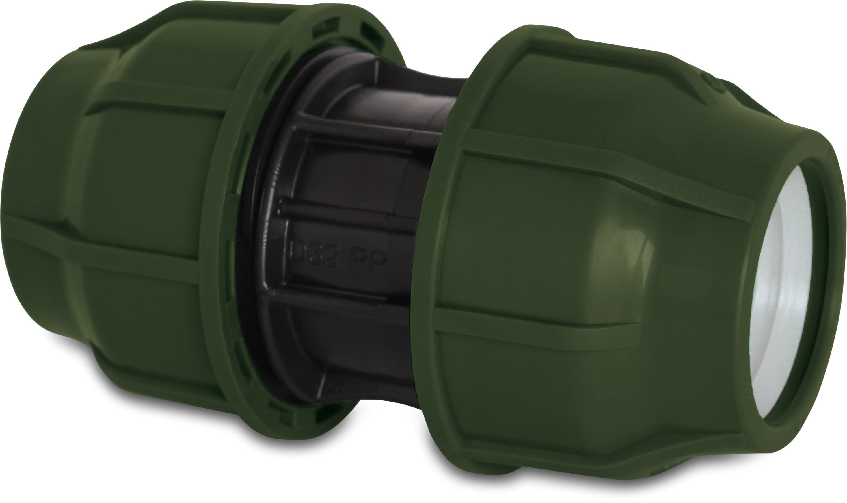 Coupler PP 16 mm compression 10bar black/green