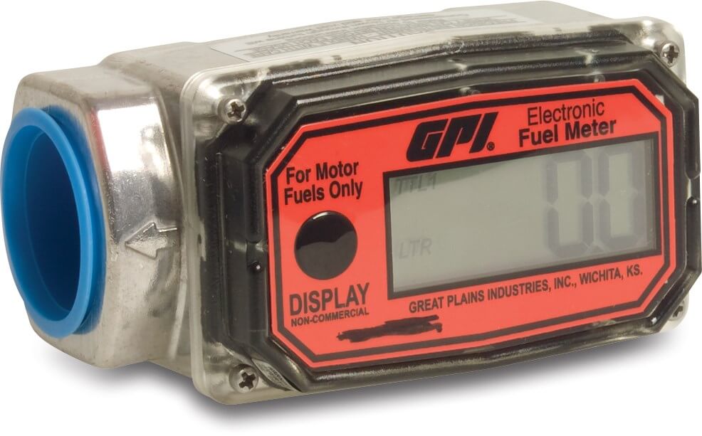 Elektronischer Flüssigkeitsmesser Aluminium 1" Innengewinde 21bar type GPI-EX für Kraftstoff