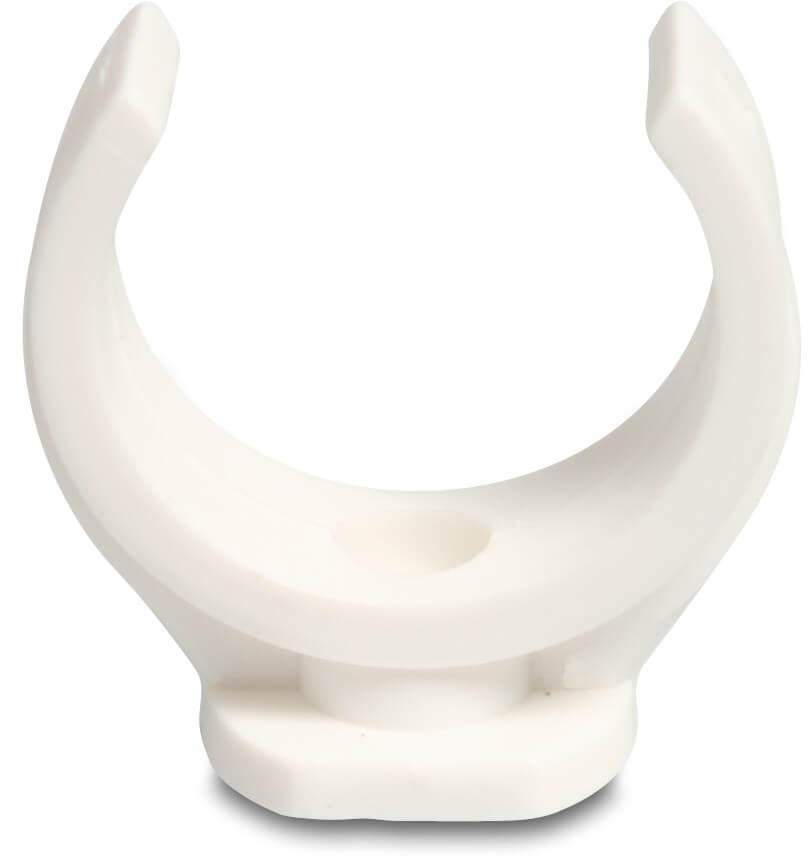 Saddle clamp PP 20 - 22 mm female thread white