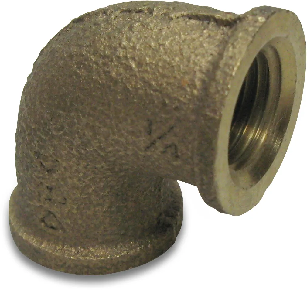 Nr. 90 Knie 90° brons 1/4" binnendraad 25bar