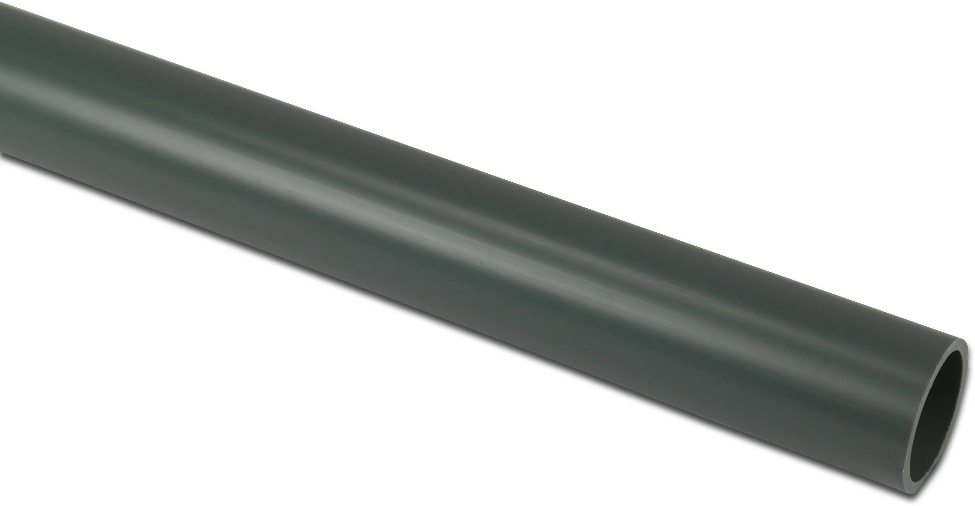 Pressure pipe PVC-U 40 mm x 3,0 mm plain ISO-PN16 grey 4m KIWA