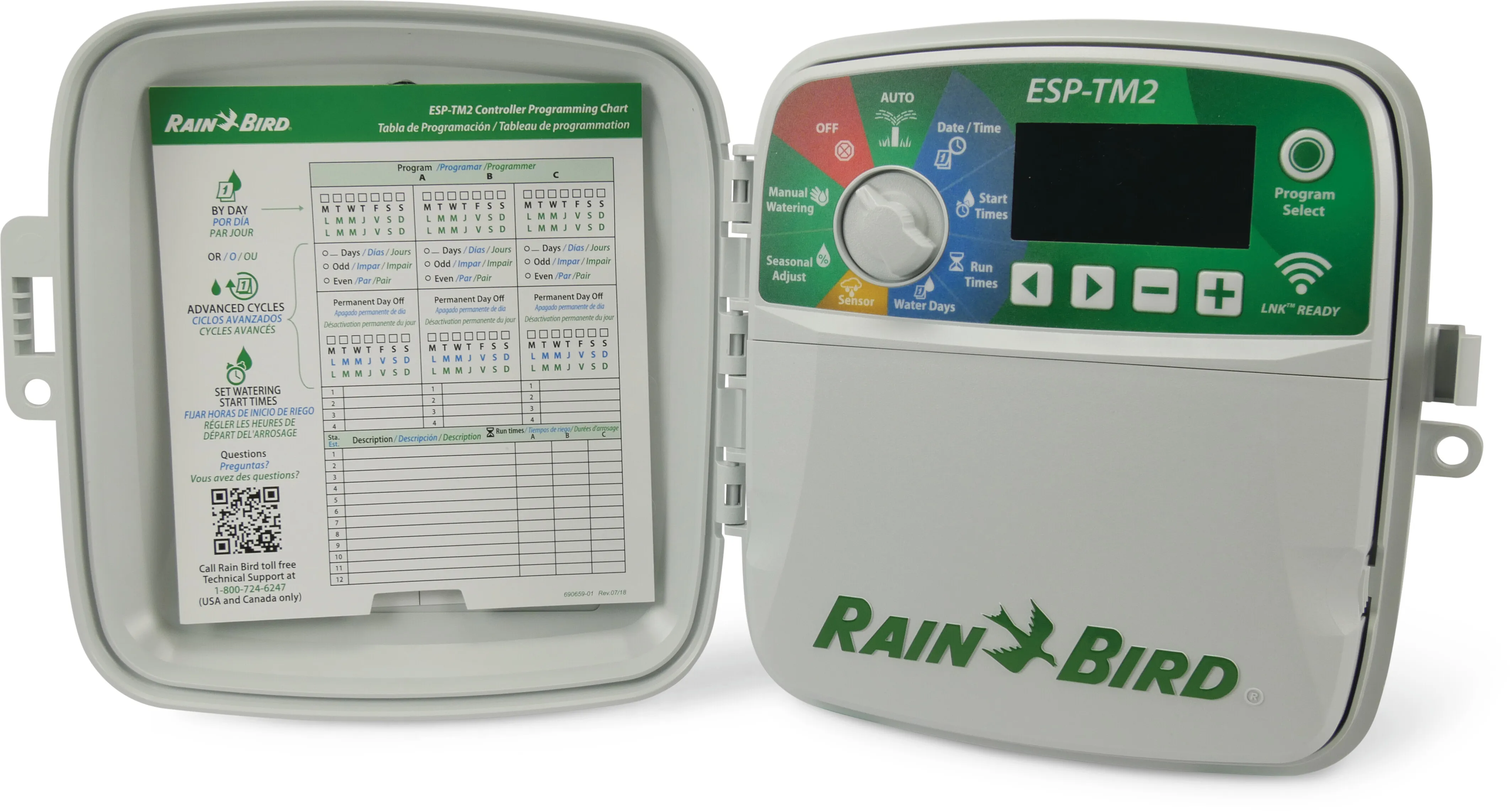 Rain Bird Bevattningsautomat 24VAC type ESP-TM2 Wi-Fi-kompatibel 4 stationer