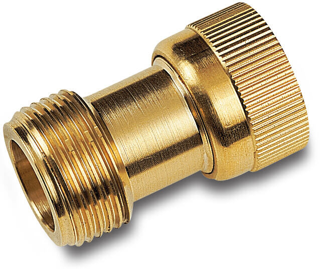 Swivel adaptor brass 1" female thread x male thread type with O-ring