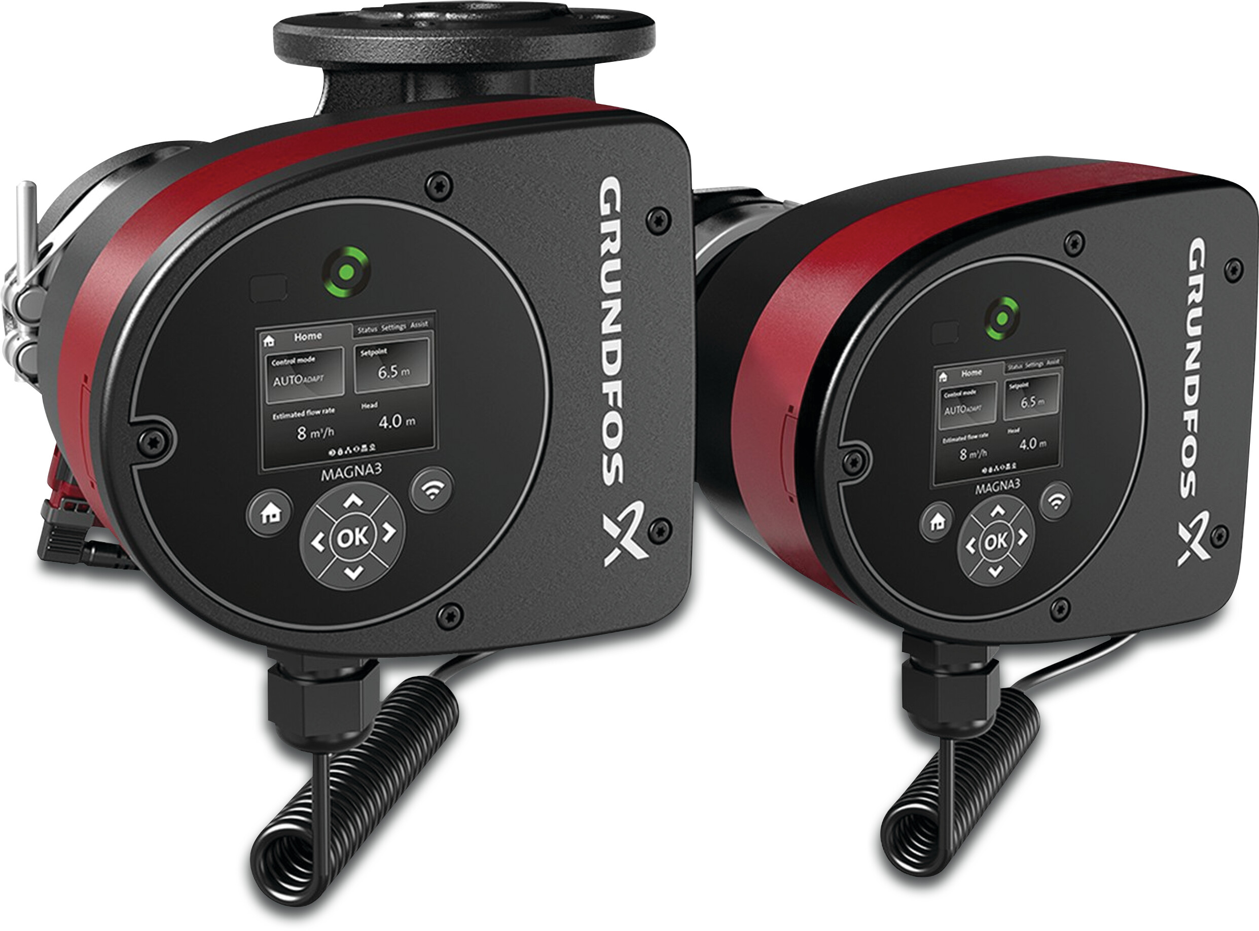 Grundfos Magna3 D 50-180F Variable speed twin head circulator cast iron DN50 DIN flange 3.35A 230VAC