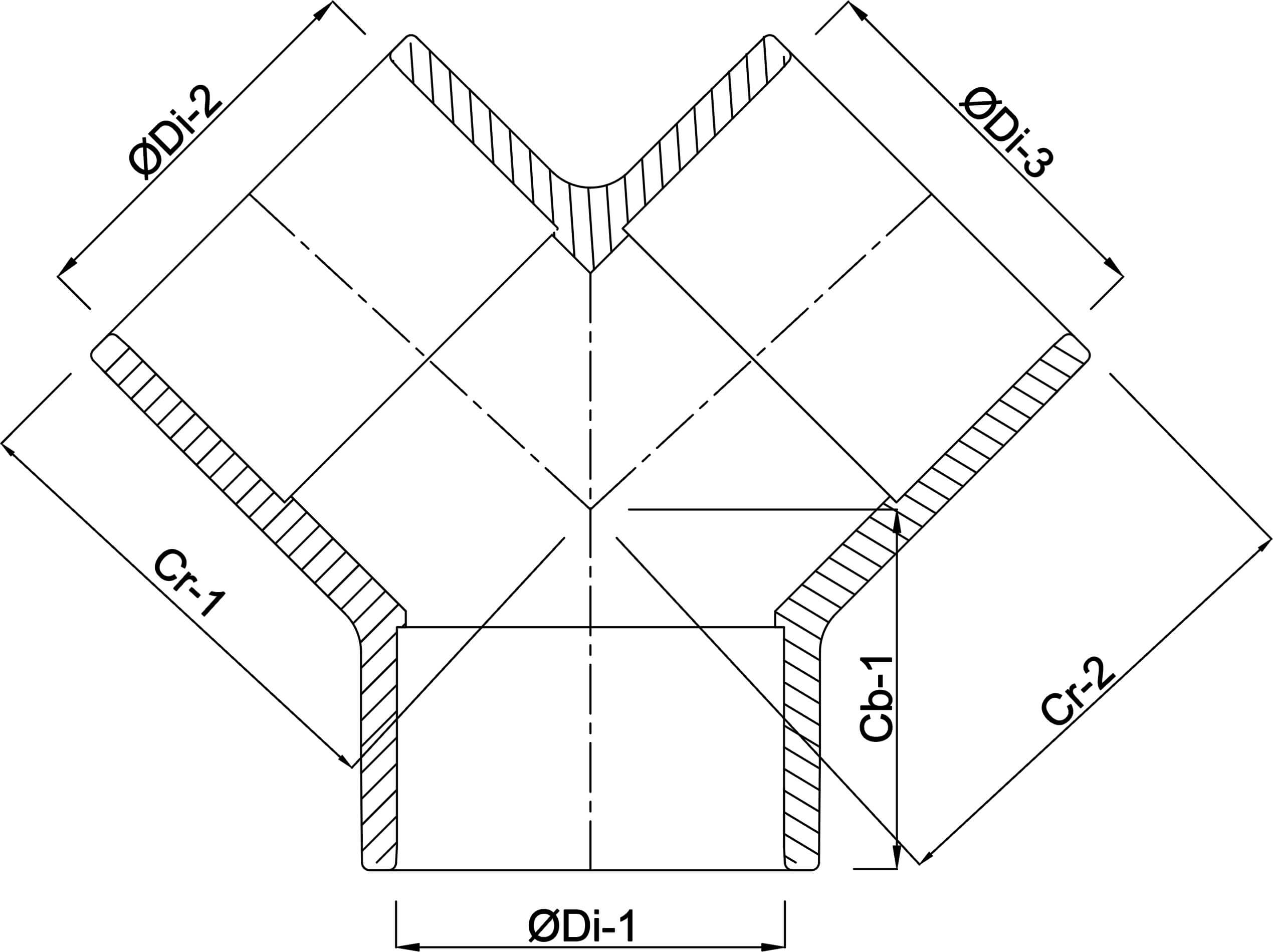 Profec Y - Qualité alimentaire PVC-U 50 mm collage femelle 10bar gris