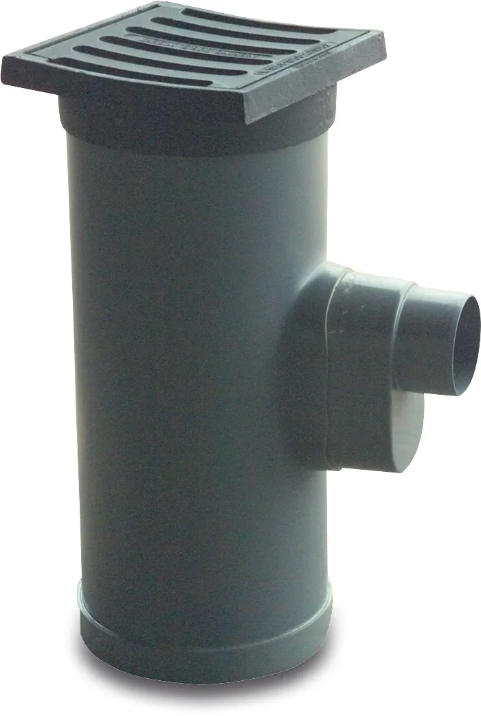Straatkolk PVC-U 315 mm x 125 mm spie grijs