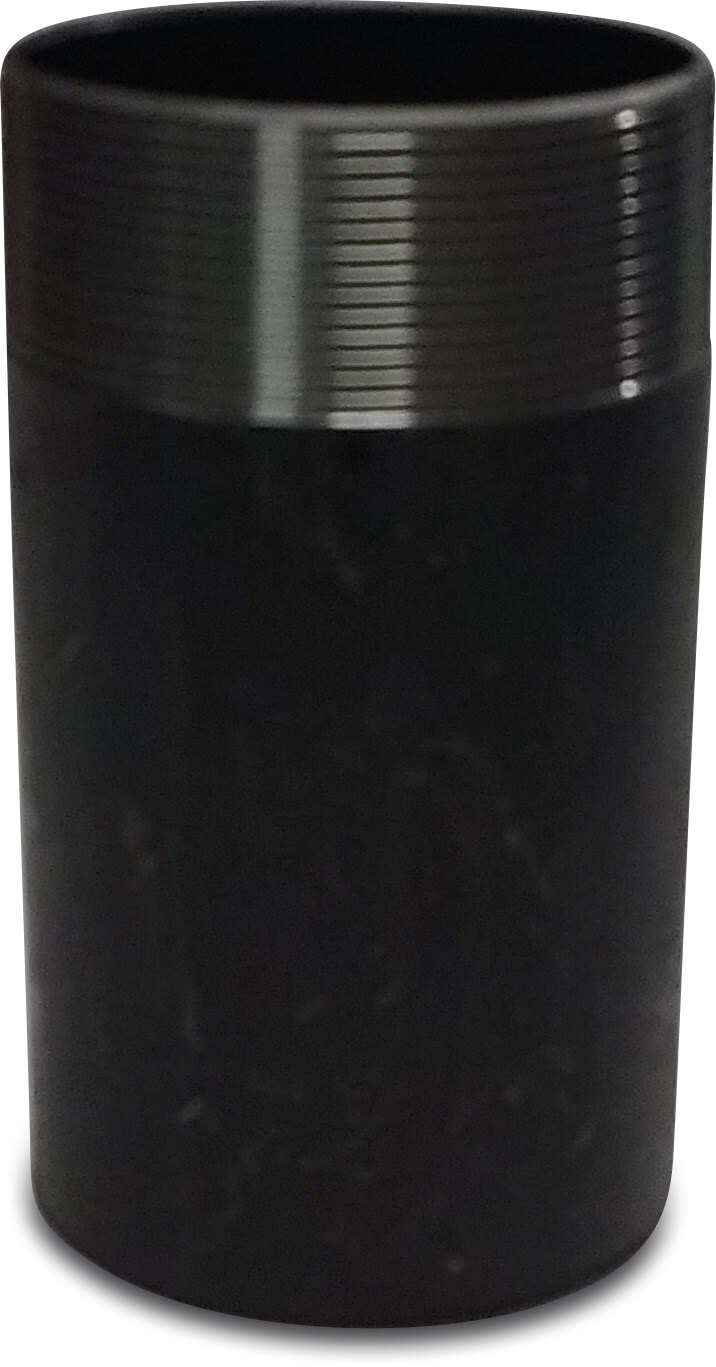 Profec Einzelrohrnippel Stahl Schwarz 1/2" Außengewinde x Stumpfschweißung 16bar 150 mm