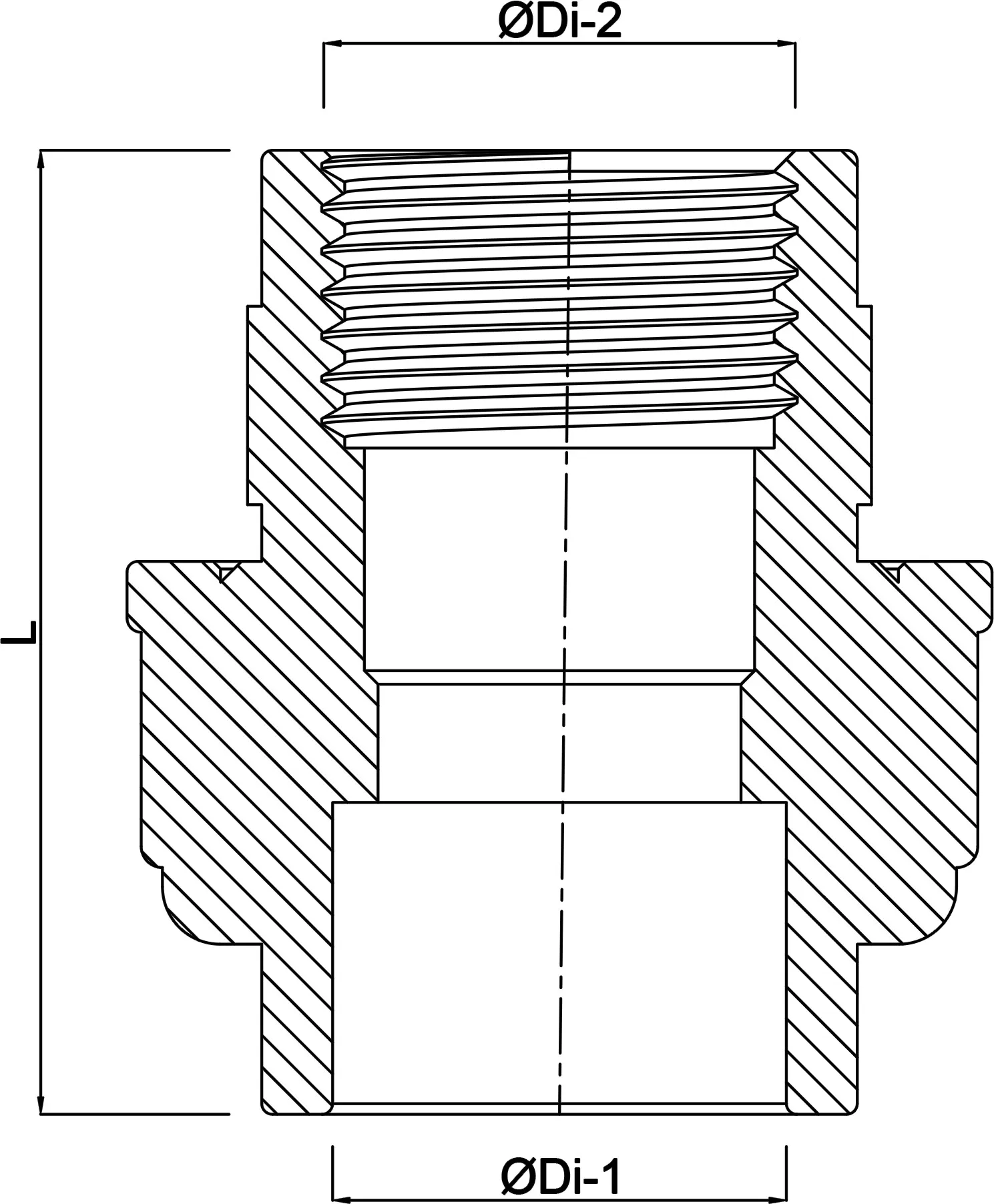 VDL Koppeling PVC-U 32 mm x 1" lijmmof x binnendraad 16bar grijs type versterkt