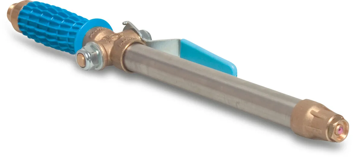 MZ Spray lance brass/stainless steel 1/2" male thread 40bar 40cm blue type 322