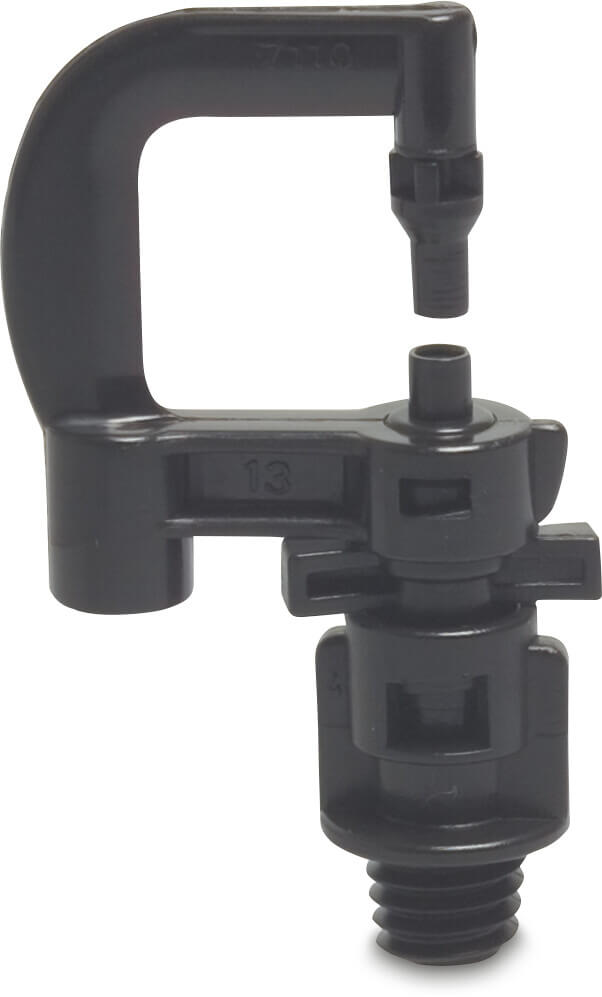 NaanDan Nebeldüse Kunststoff 3/8WW Außengewinde 200micron 1,8 mm 360° Hellgrün Typ Hadar 7110, mist insert