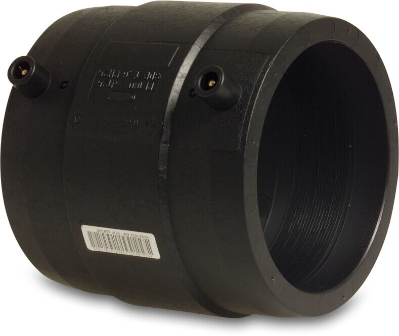 Profec Socket PE100 280 mm electrofusion socket SDR17 10bar 24VAC 6bar 10bar black