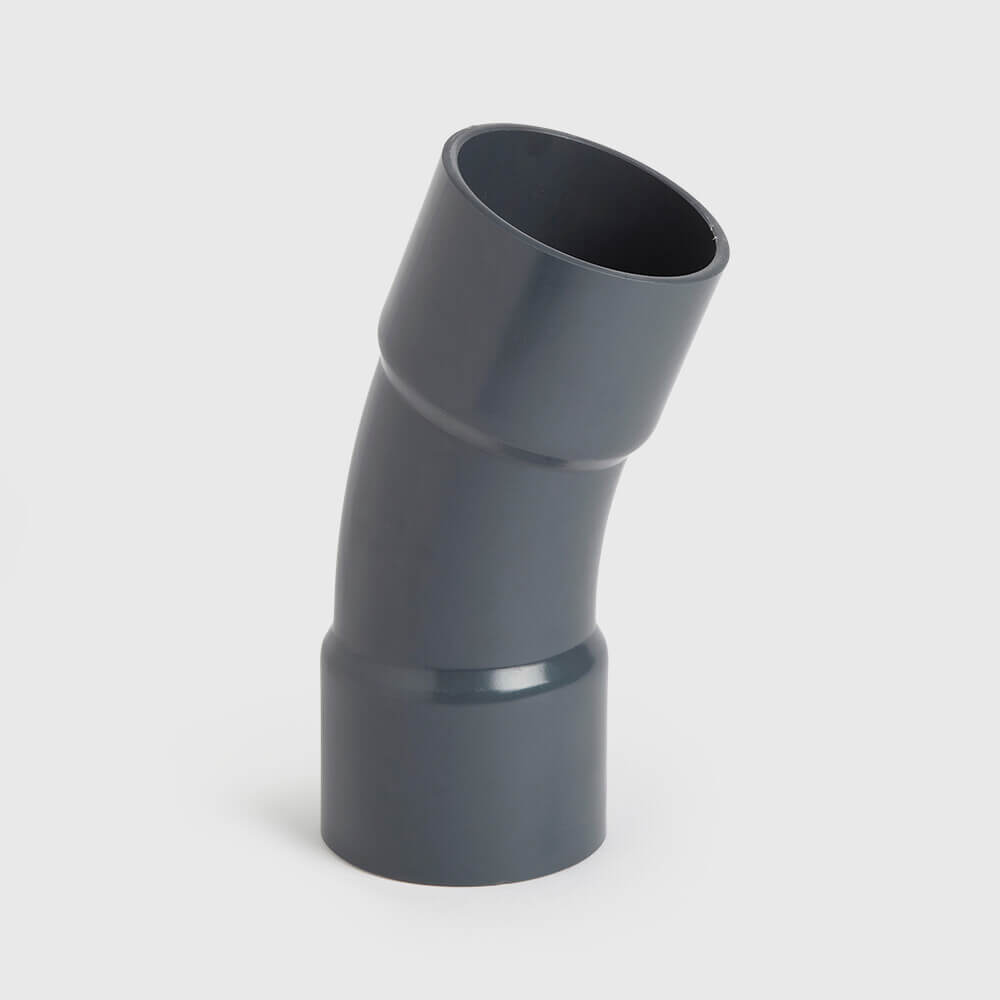 Profec Bocht 30° PVC-U 110 mm lijmmof 12,5bar grijs type handgevormd