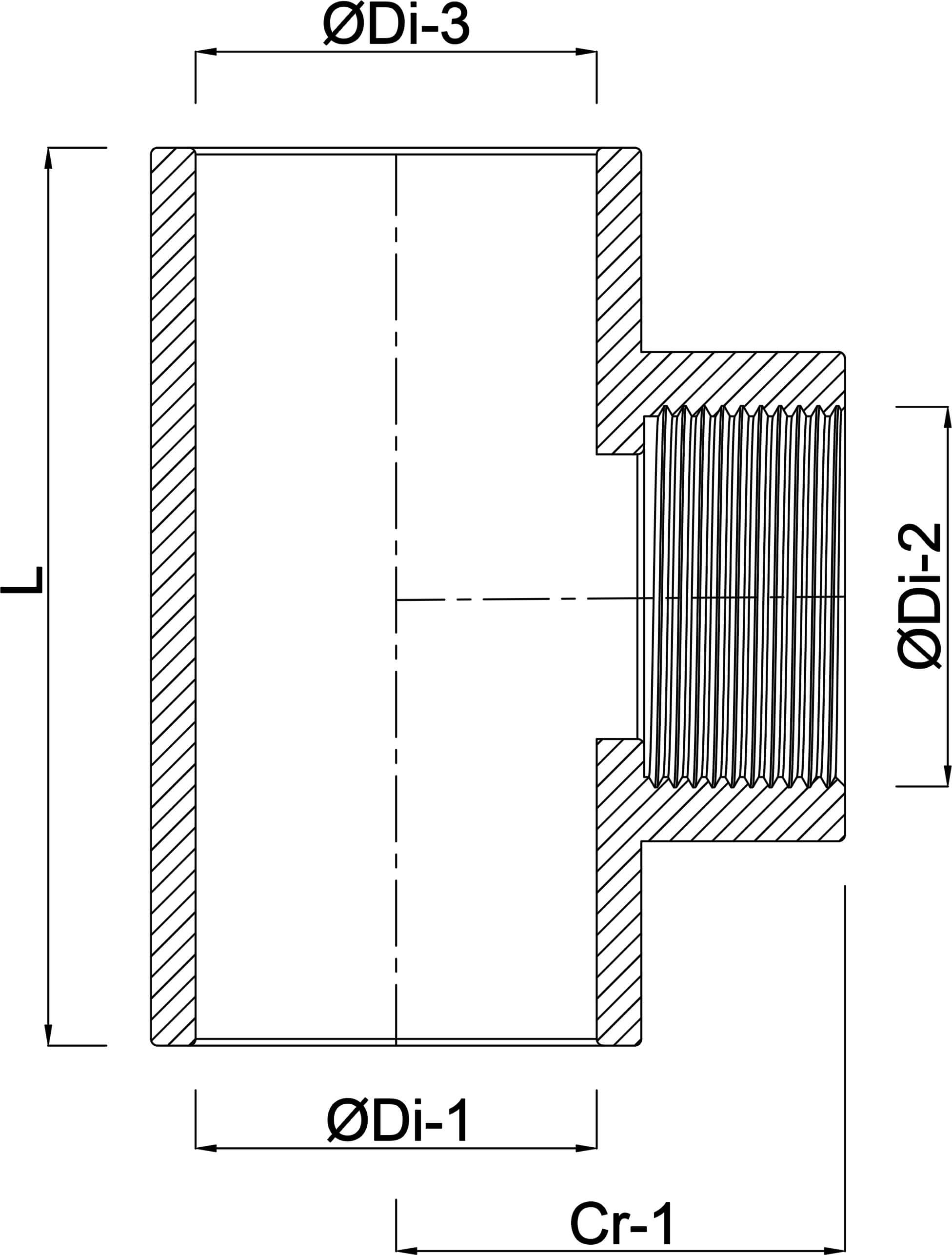 Profec T-piece 90° PVC-U 25 mm x 3/4" x 25 mm glue socket x female thread x glue socket 10bar grey