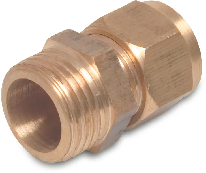 Adaptor socket brass 16 mm x 1/2" compression x male thread 10bar