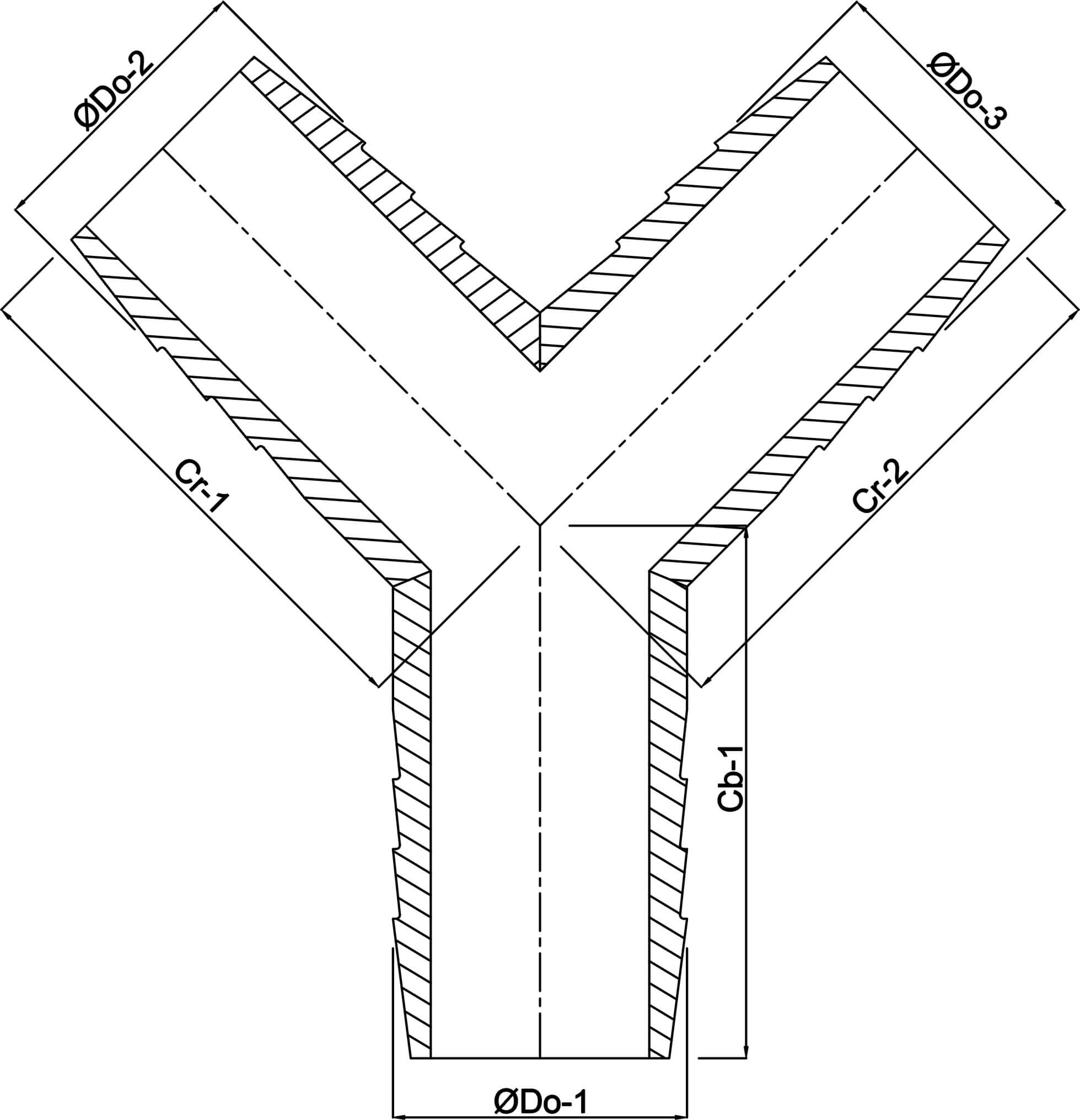 Y-stuk nylon 4 mm slangtule 10bar wit