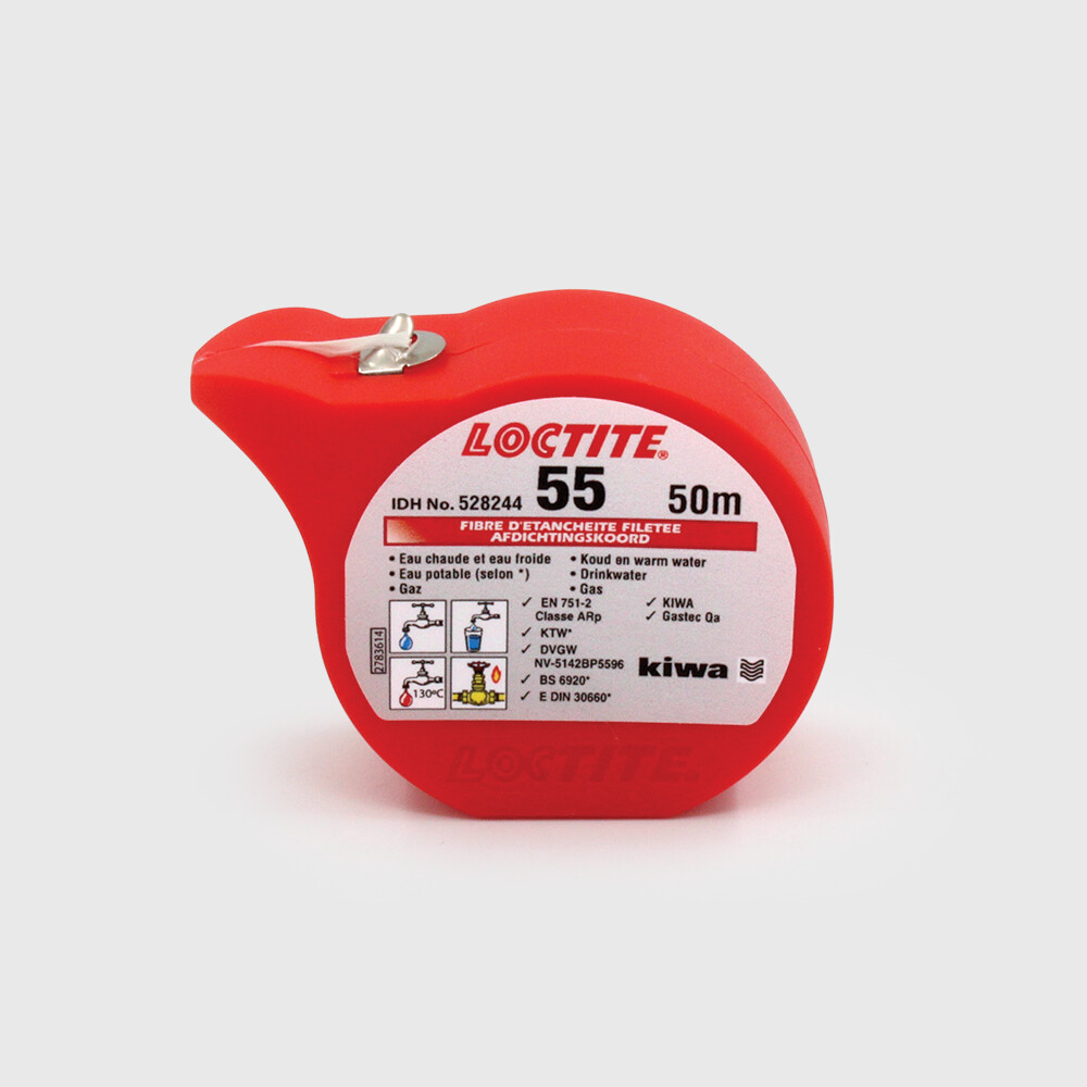 Loctite Pakningstråd nylon fiber hvid 50m i blisterpakning DVGW/WRAS type 55