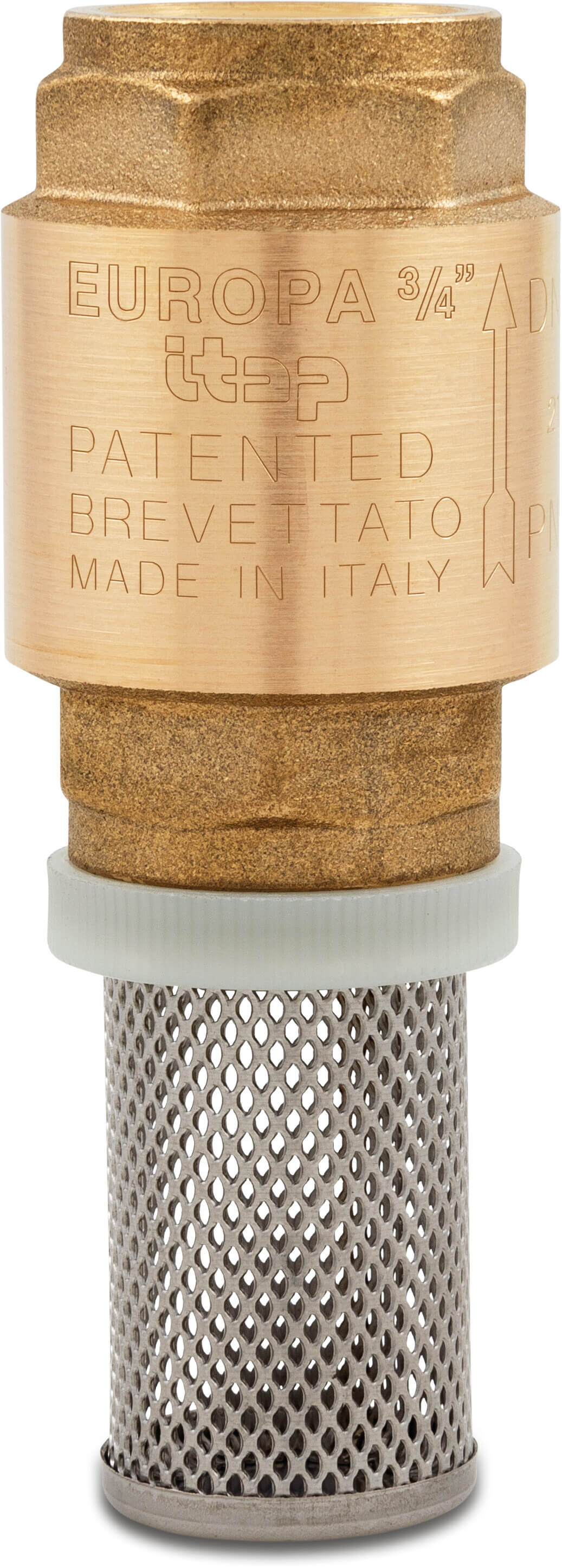 Itap Bundventil fjederbelastet messing 3" indvendig gevind 12bar DN80 rustfri stål 304 type Europa 105