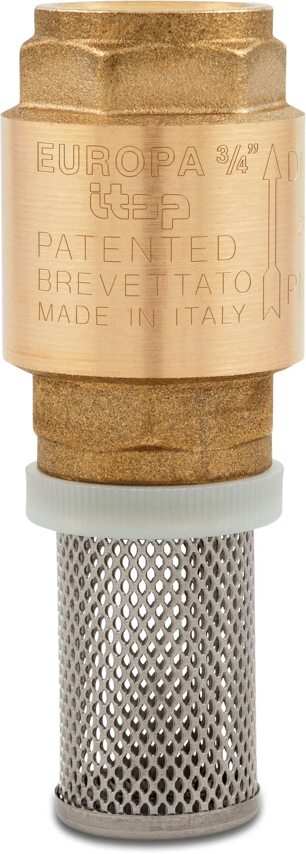 Itap Bundventil fjederbelastet messing 3" indvendig gevind 12bar DN80 rustfri stål 304 type Europa 105